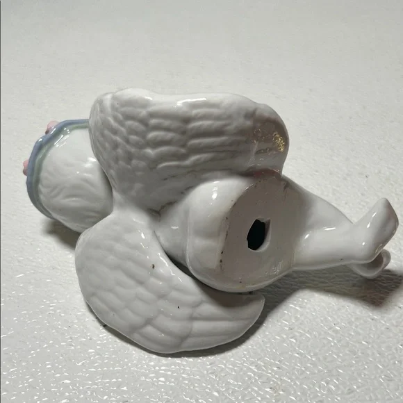 Porcelain Angel Figurine with Pink Accents - Picture 4 of 4